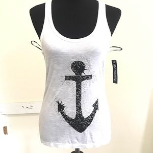 Anchor racerback jersey tank top soft, sleeveless